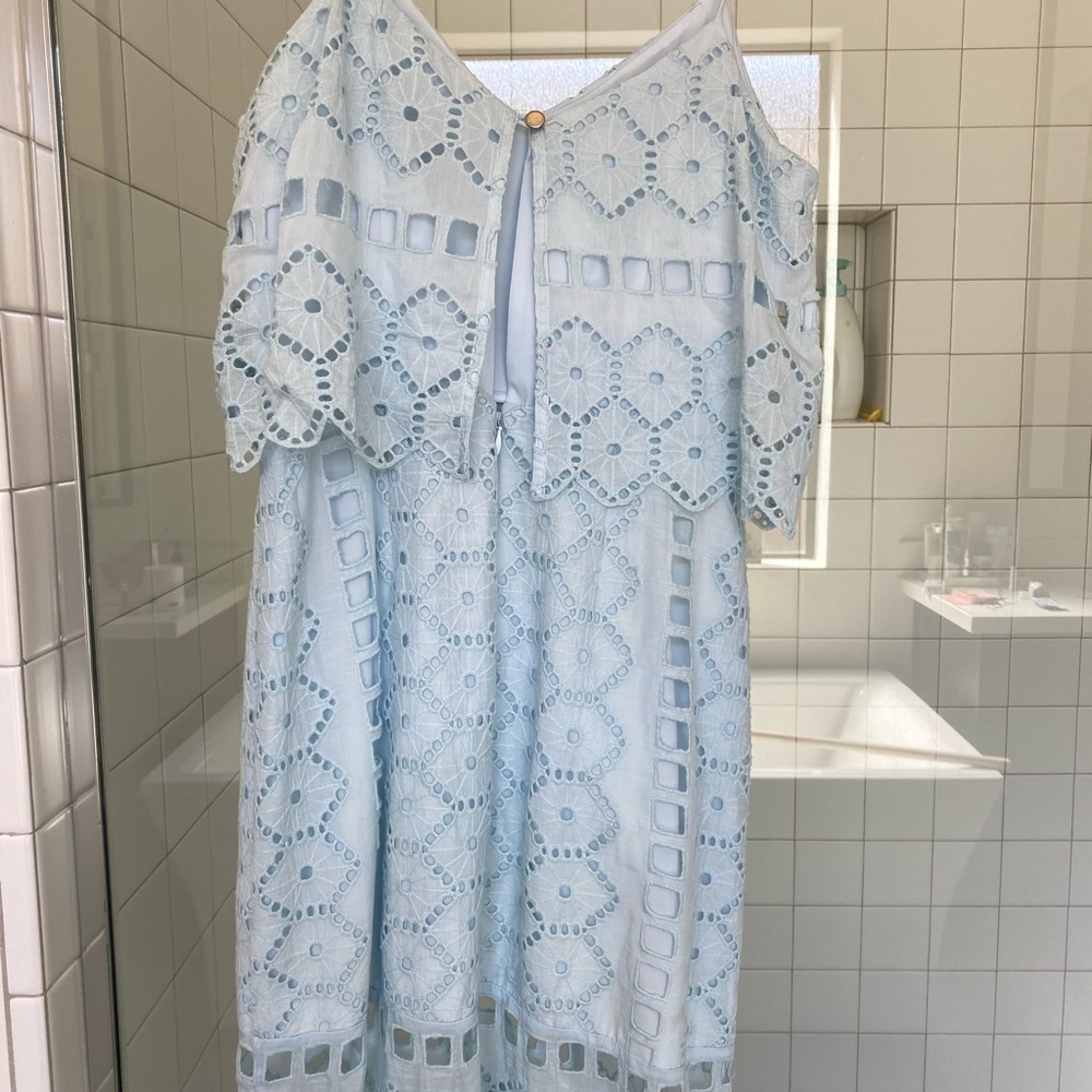 Blue lace maxi dress - Picture 2 of 5